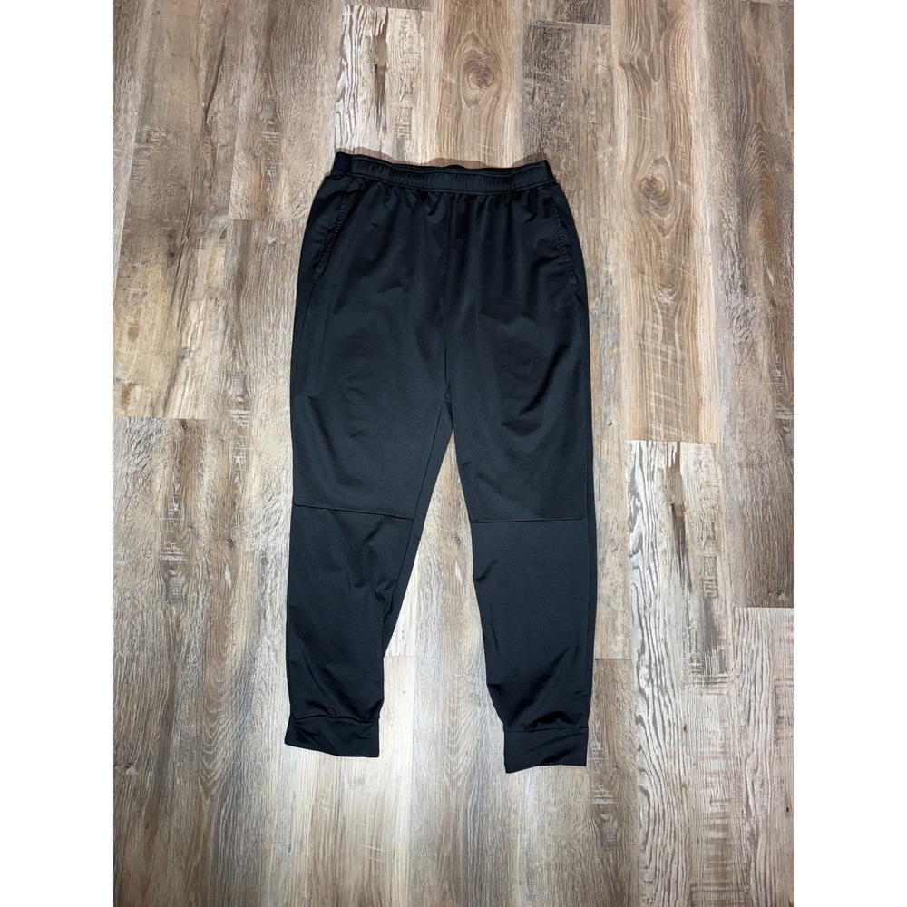 Adidas Mens Training Joggers Black Tapered Athletic Pants XL Tonal Stripes